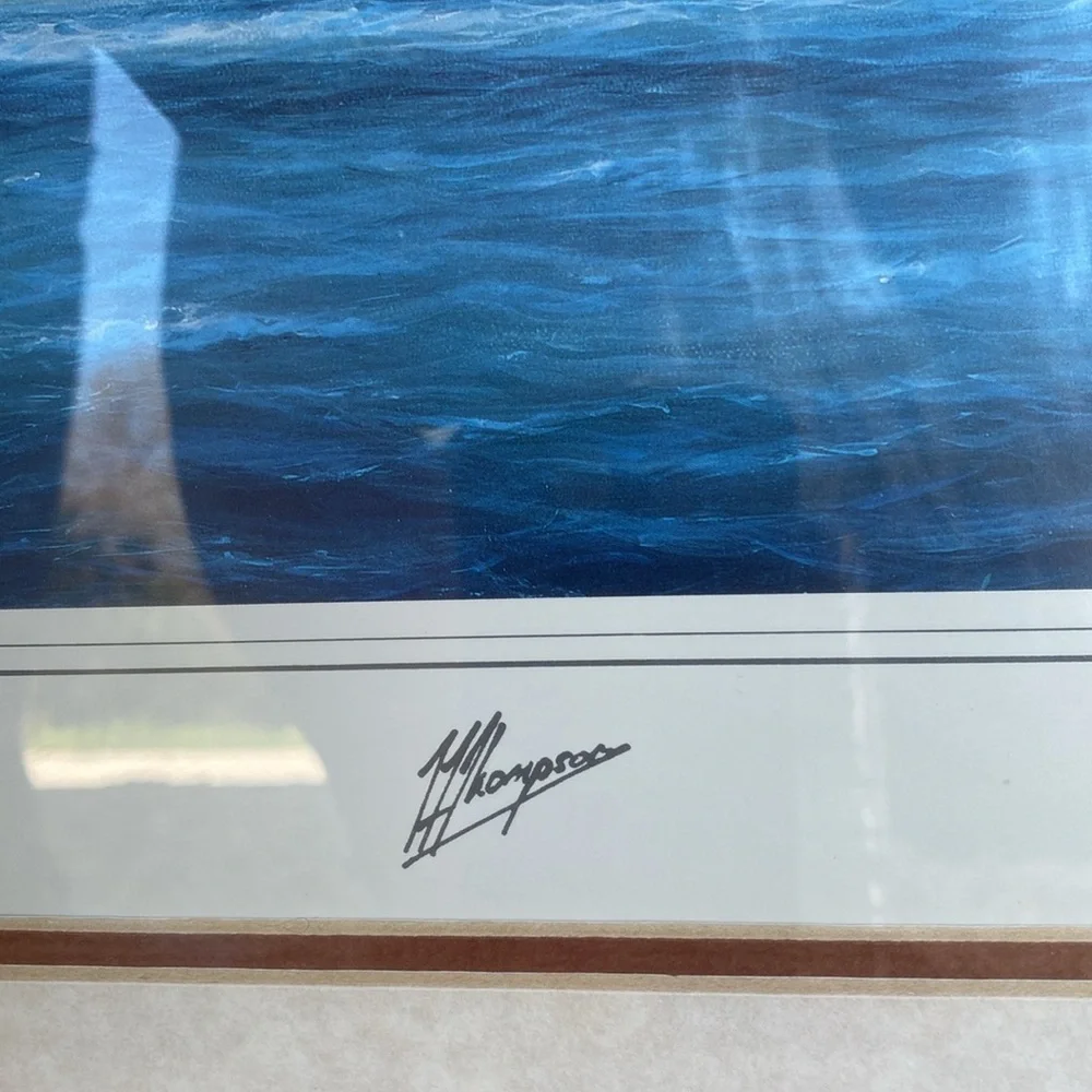 Vintage LARGE “Yachts of the America’s Cup Special Edition Artwork Tim Thompson